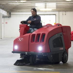 RCM Boxer Plus with HEPA Filtration Rider Vacuum Sweeper